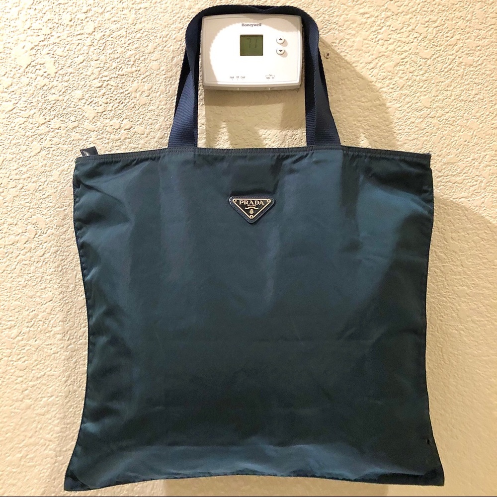 Prada nylon flat vela convertible tote bag